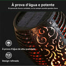 Luminária Solar de Chama para Jardim Led com Painel Solar