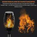 Luminária Solar de Chama para Jardim Led com Painel Solar